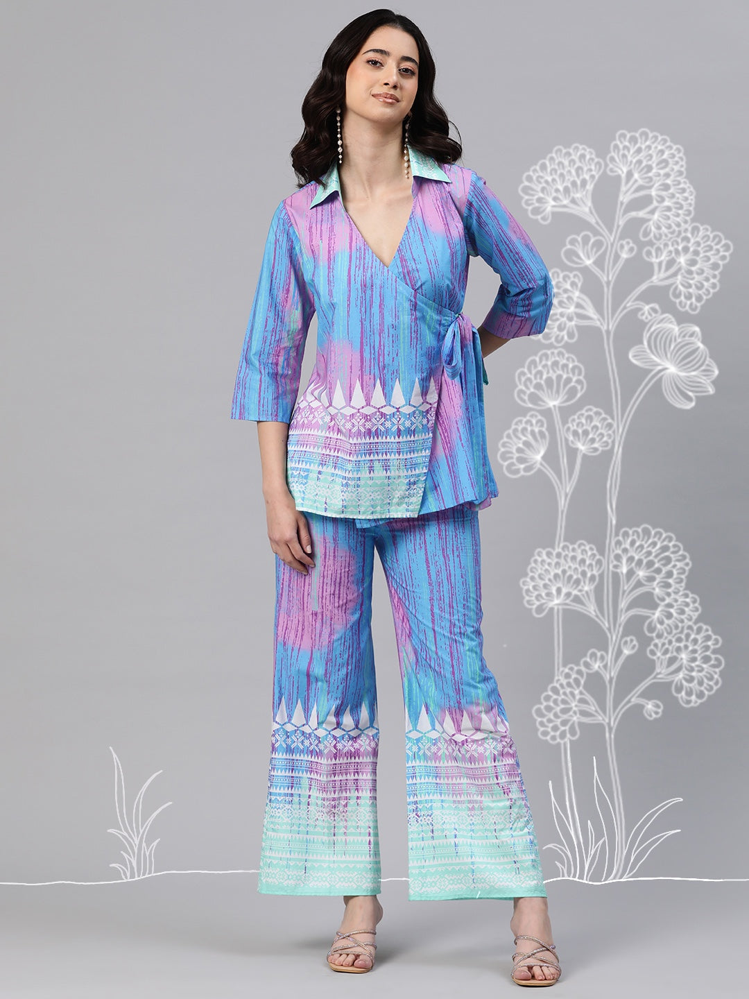 Classic Glaze Printed Wrap Coordset