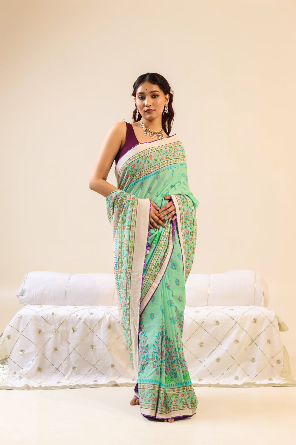 Pista Saree