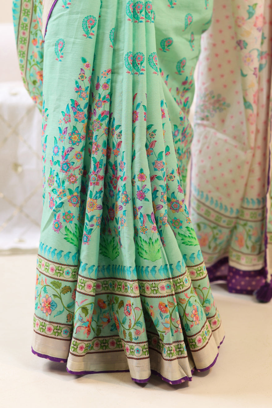 Pista Saree