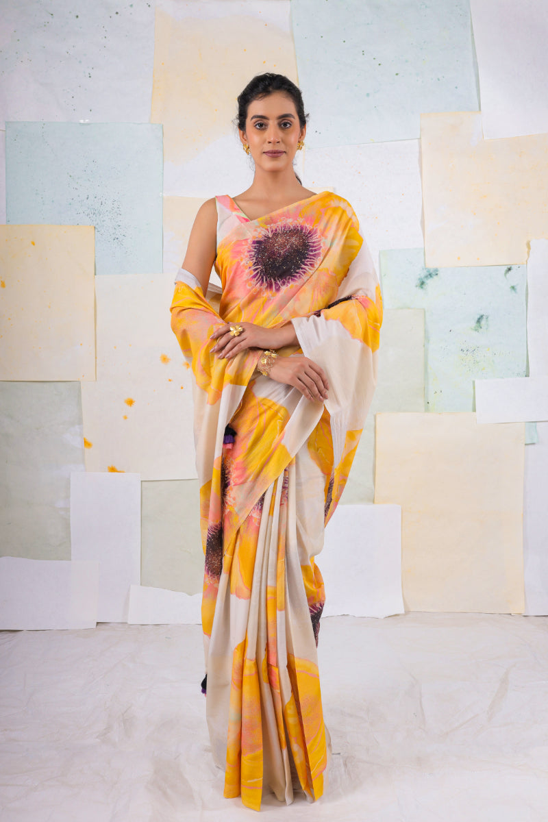 Almond tansy saree