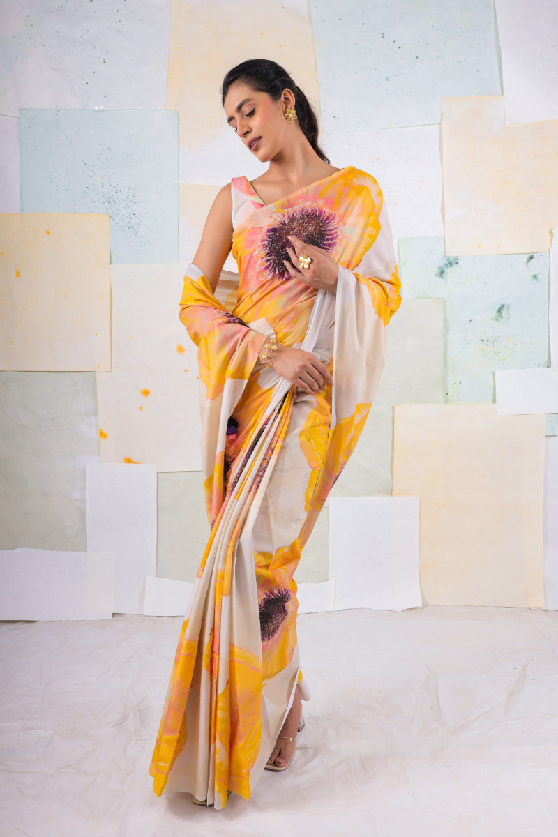 Almond tansy saree