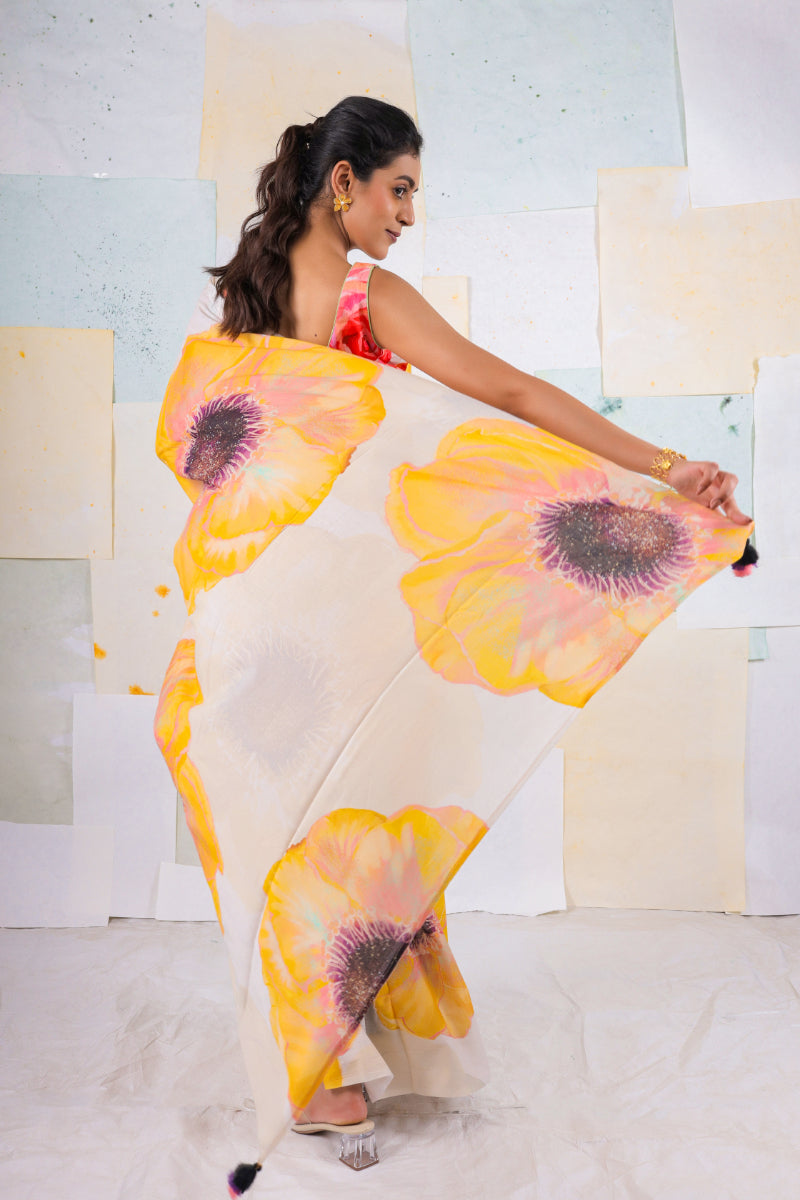 Almond tansy saree