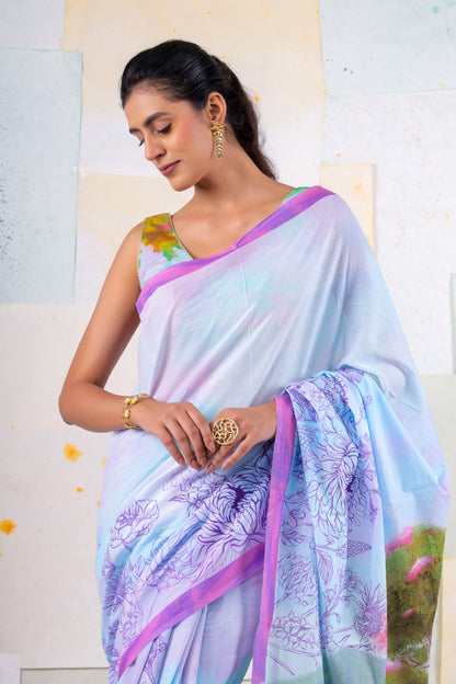 Blue wash Belladonna saree