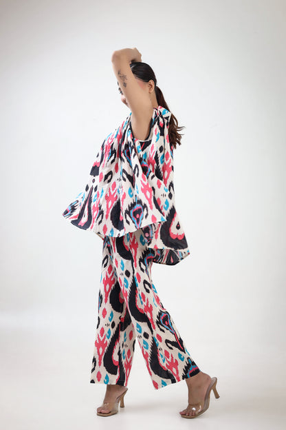 Ikat printed coordset