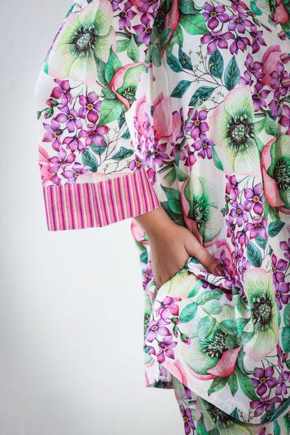 Hibiscus printed coordset